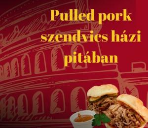 Pulled pork szendvics házi pitában
